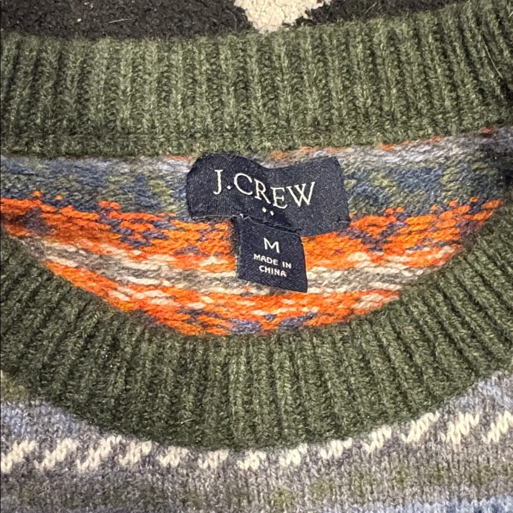 J. Crew Lambswool-blend Fair Isle crewneck sweater - Picture 2 of 6